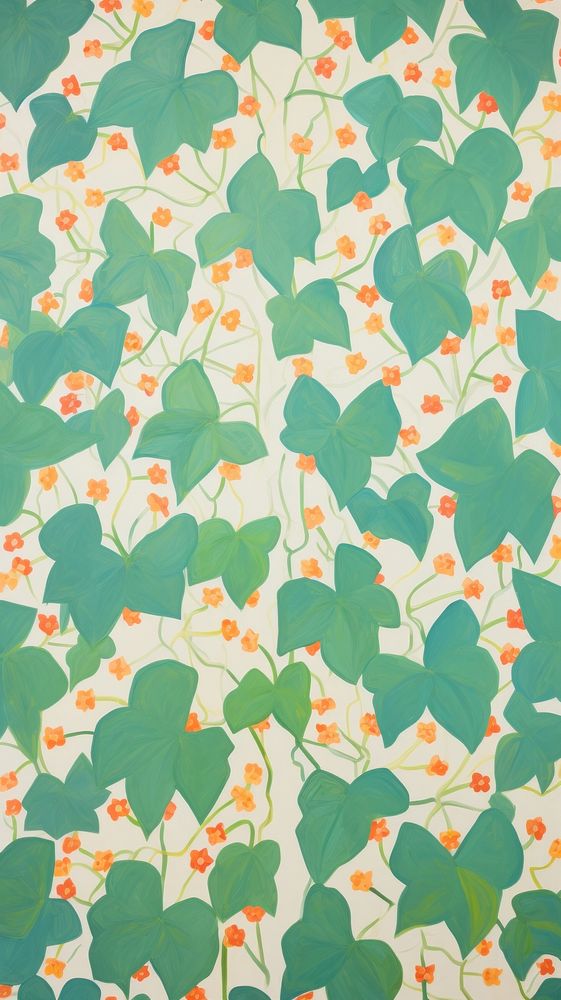 Jumbo ivy flowers pattern backgrounds wallpaper.