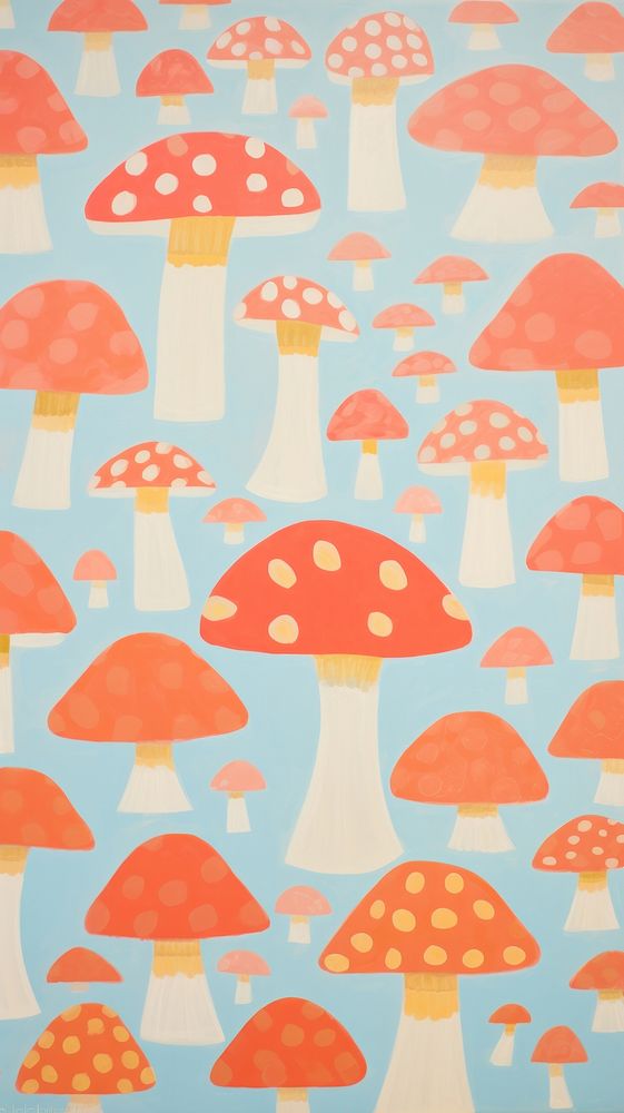 Jumbo mushrooms pattern backgrounds wallpaper.