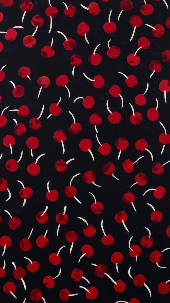 Black cherries pattern backgrounds repetition.