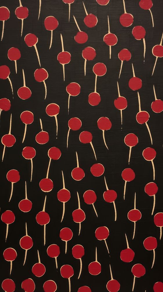 Black cherries pattern backgrounds wallpaper.