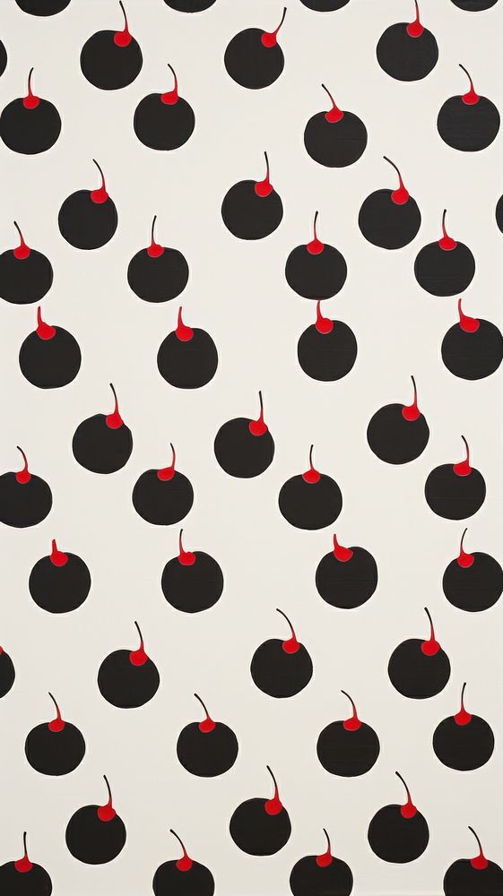 Chubby black cherries pattern backgrounds wallpaper.