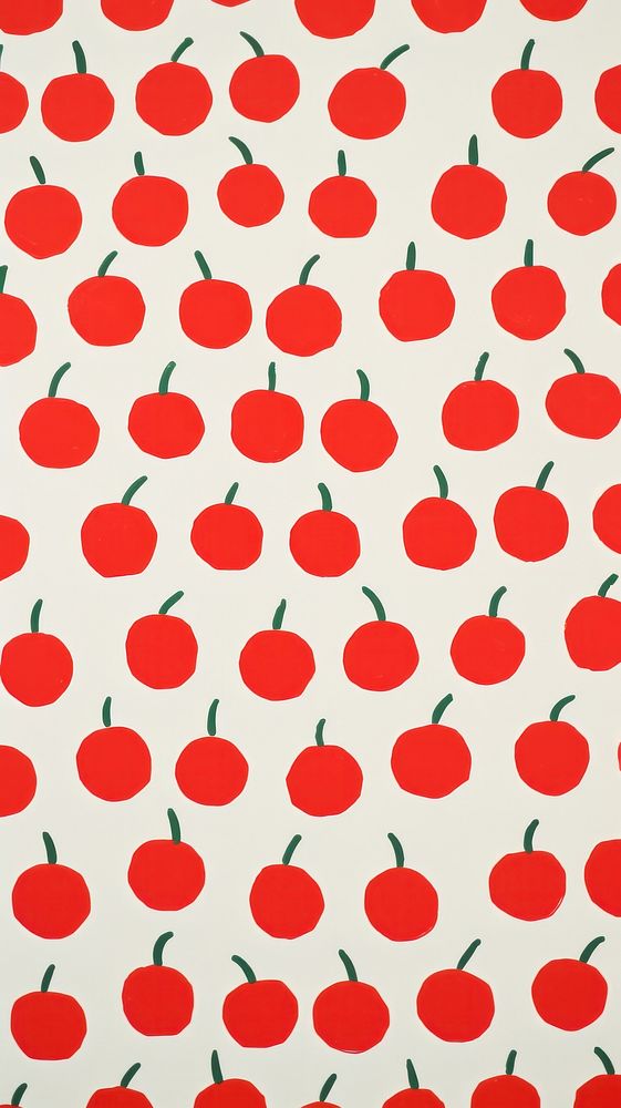 Jumbo red cherries pattern backgrounds wallpaper.