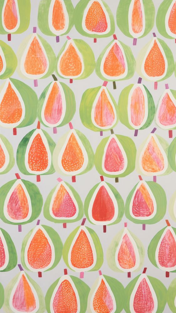 Large fig fruits pattern backgrounds painting.