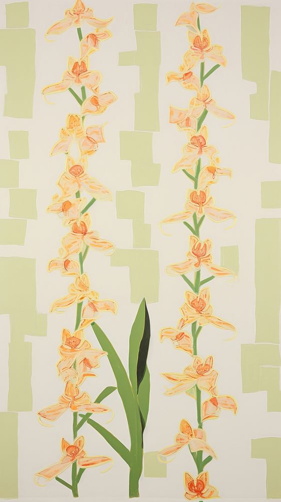 Large jumbo orchid pattern flower plant.