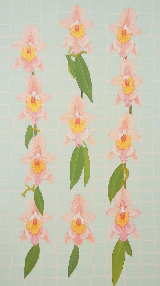 Large jumbo orchid pattern wallpaper flower.