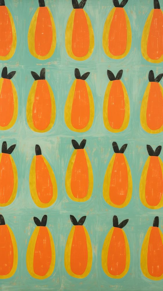 Large jumbo papayas painting backgrounds pattern.