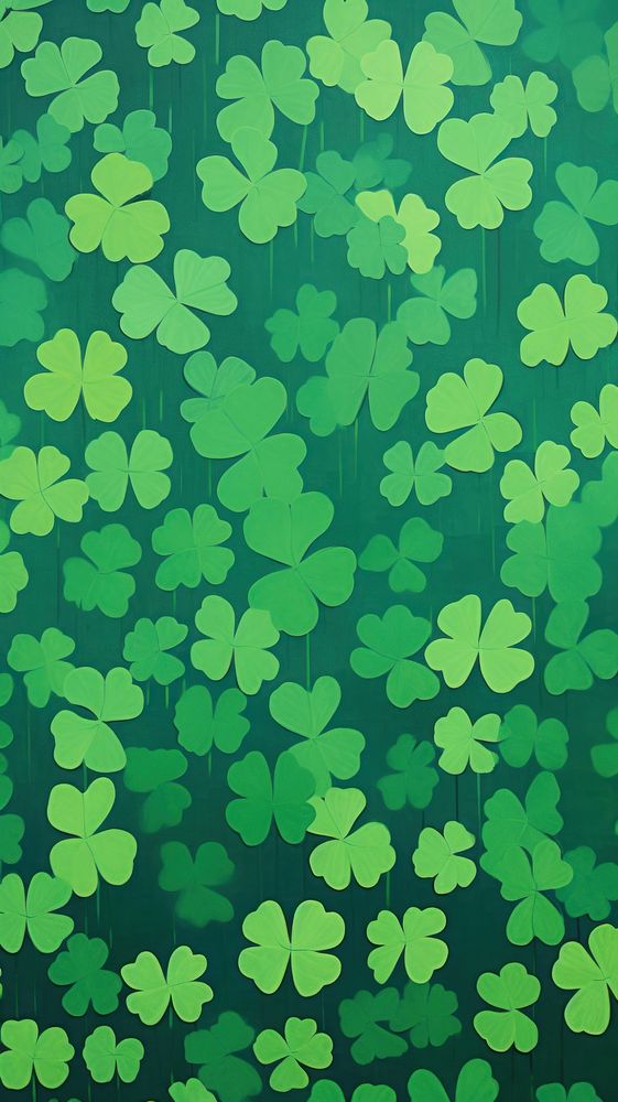 Large size clover leaves pattern backgrounds wallpaper.