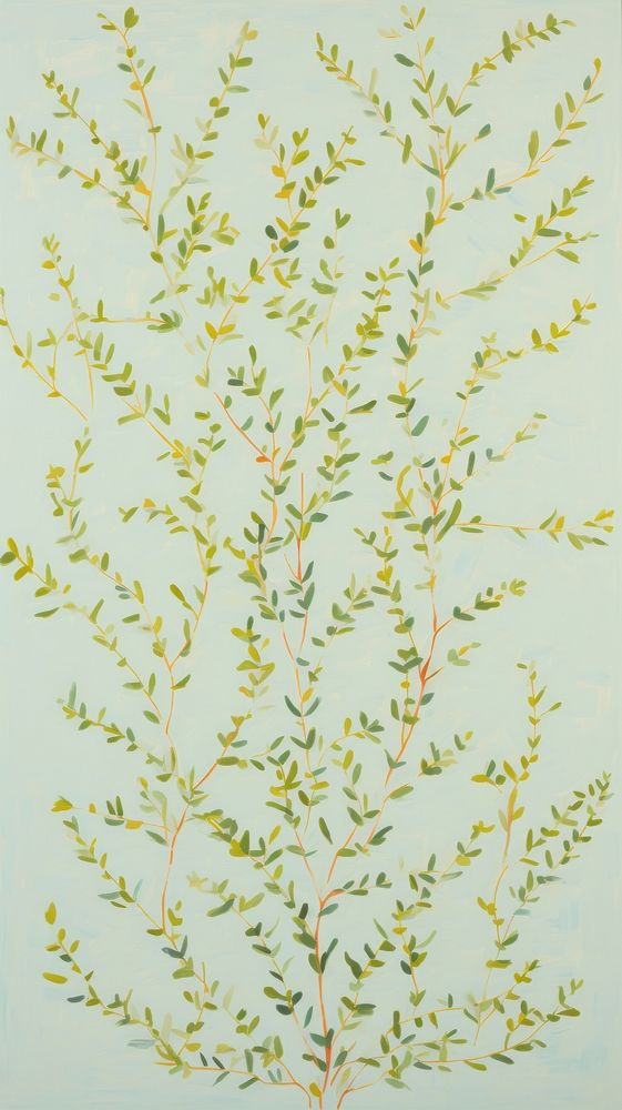 Largest jumbo thyme branches pattern backgrounds painting.