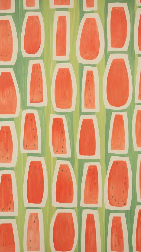 Sliced watermelon fruits backgrounds painting pattern.