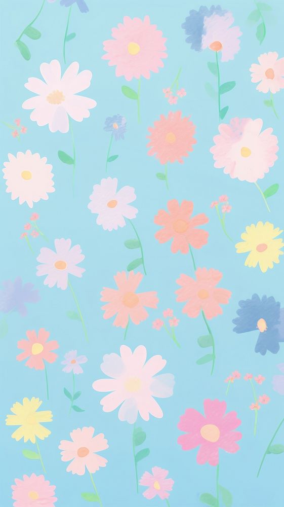Spring flowers backgrounds wallpaper pattern.