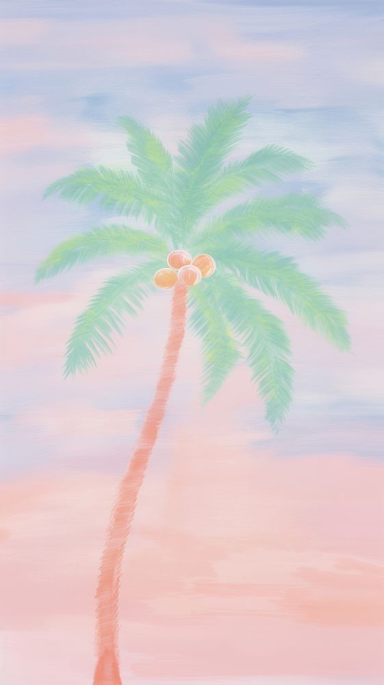 Palm tree painting backgrounds outdoors.