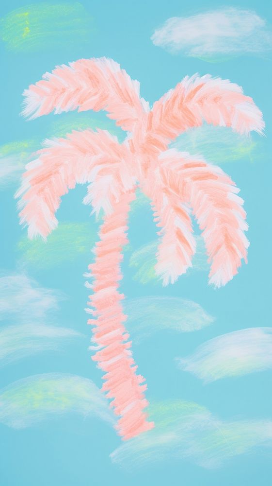 Palm tree art outdoors painting.