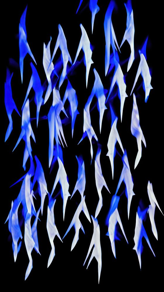Fire petterns pattern blue black background.