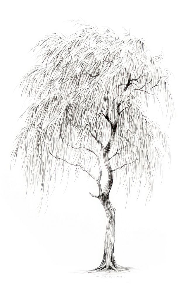 Willowtree drawing sketch plant.