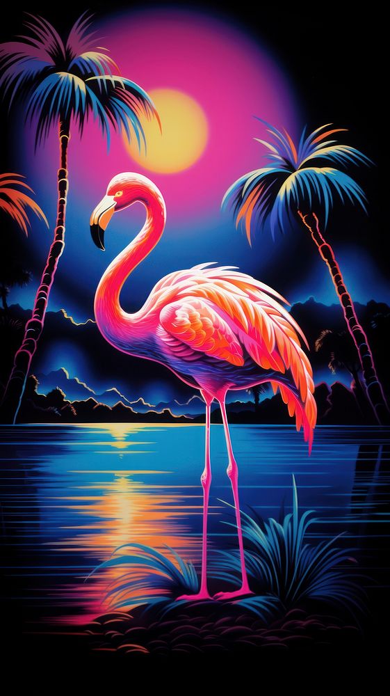 Flamingo flamingo outdoors animal.