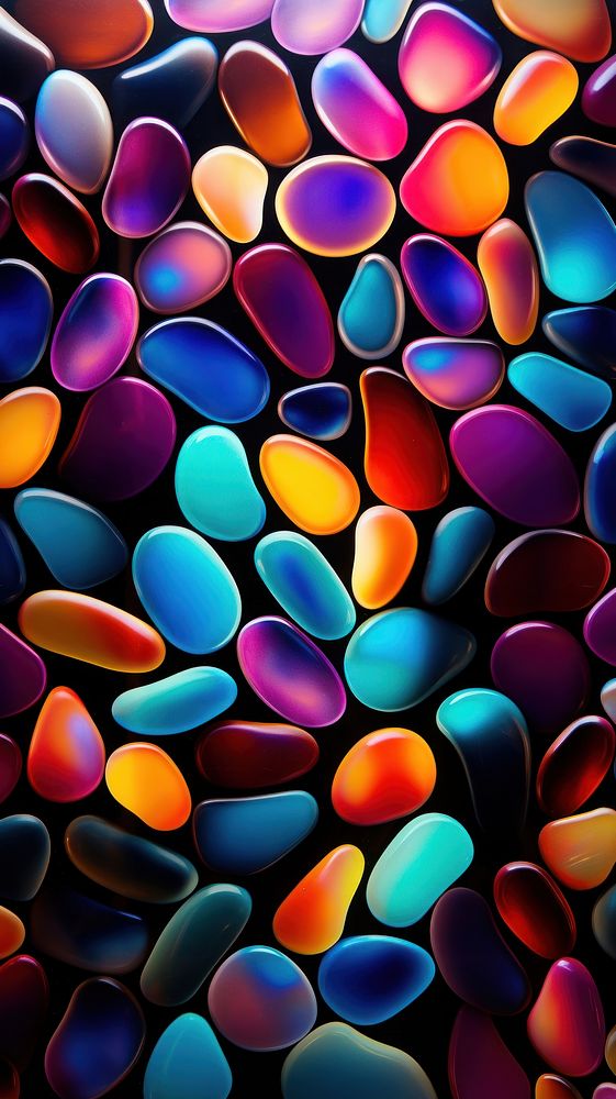 Pebbles backgrounds glowing pattern.