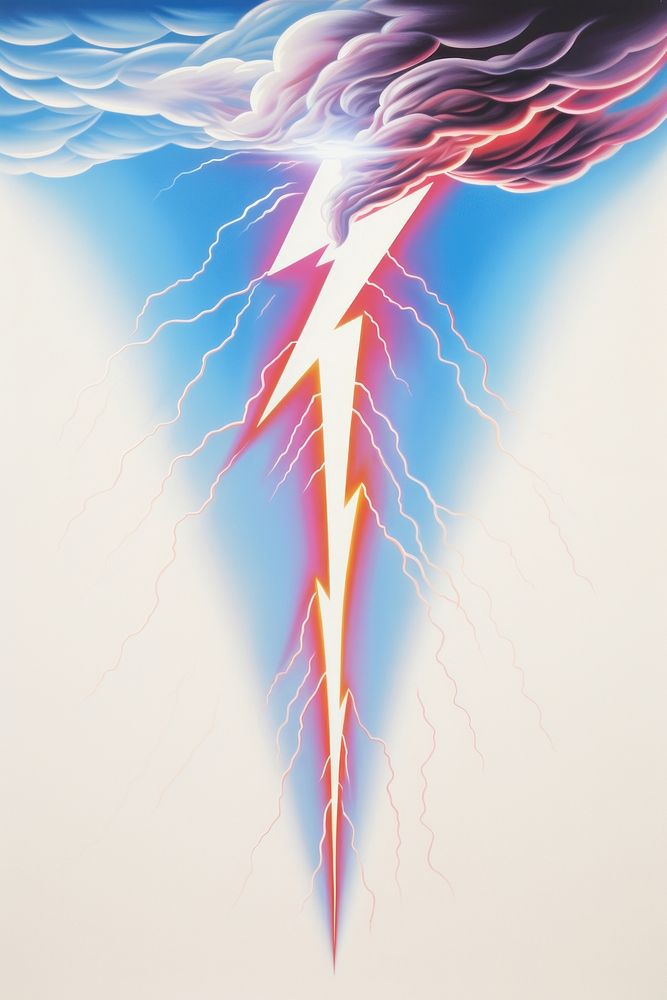 An thunder isolated on clear pale solid white background thunderstorm lightning art.