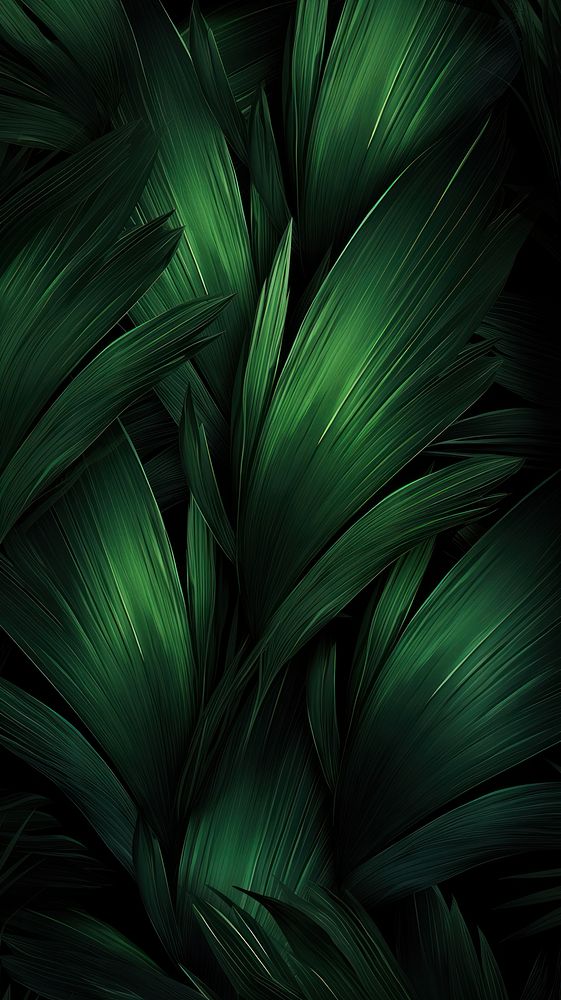 Palm tree leaves green pattern plant.