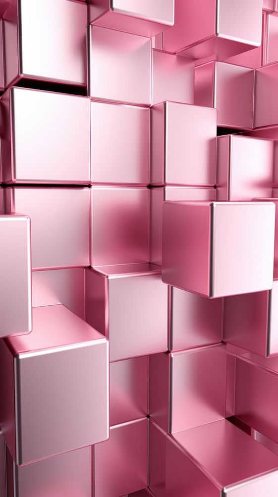 Pink metallic box pattern backgrounds refrigerator repetition.