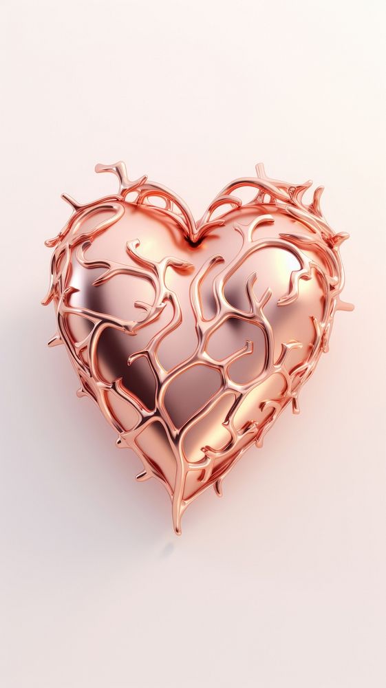 3d render of heart jewelry pink celebration.
