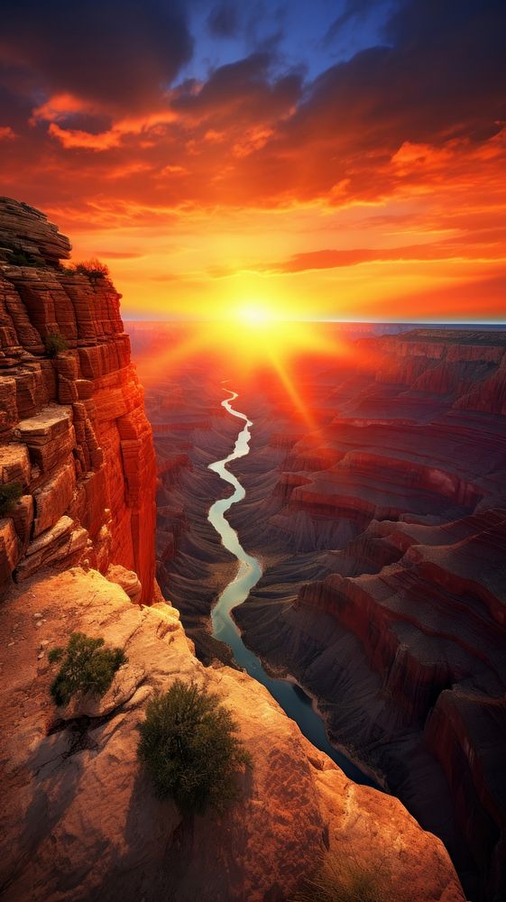 Sunset wallpaper canyon landscape mountain.