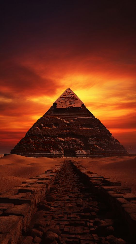 Sunset wallpaper pyramid architecture sunset.