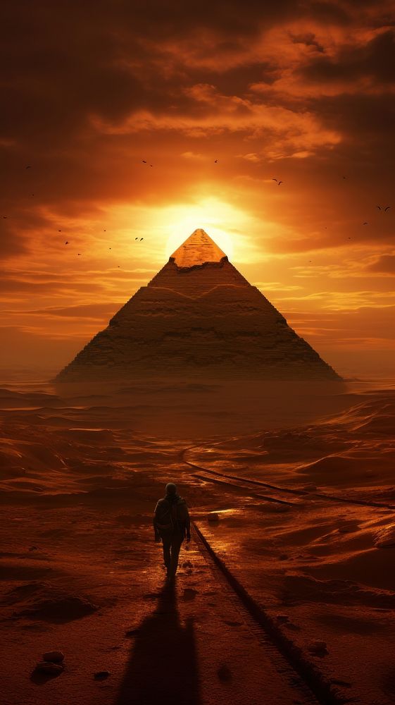 Sunset wallpaper outdoors pyramid sunset.