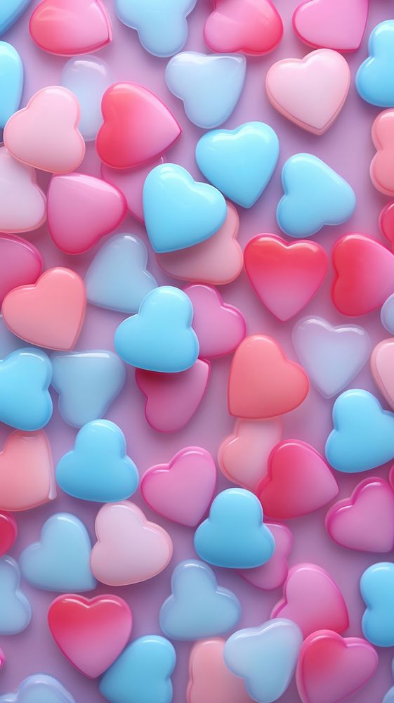 Cute hearts pattern confectionery candy backgrounds.