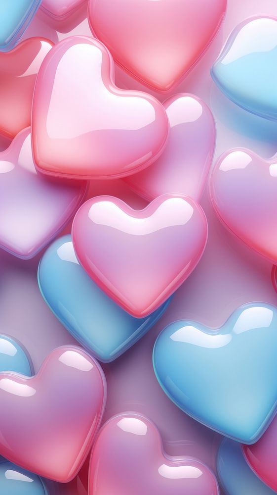 Cute hearts pattern confectionery backgrounds electronics.