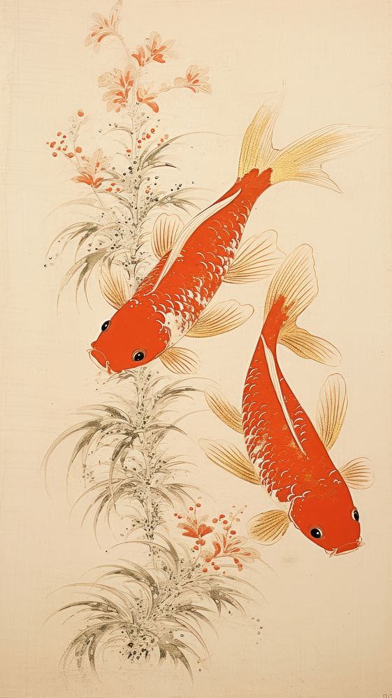 Traditional japanese koi fish animal goldfish wildlife.