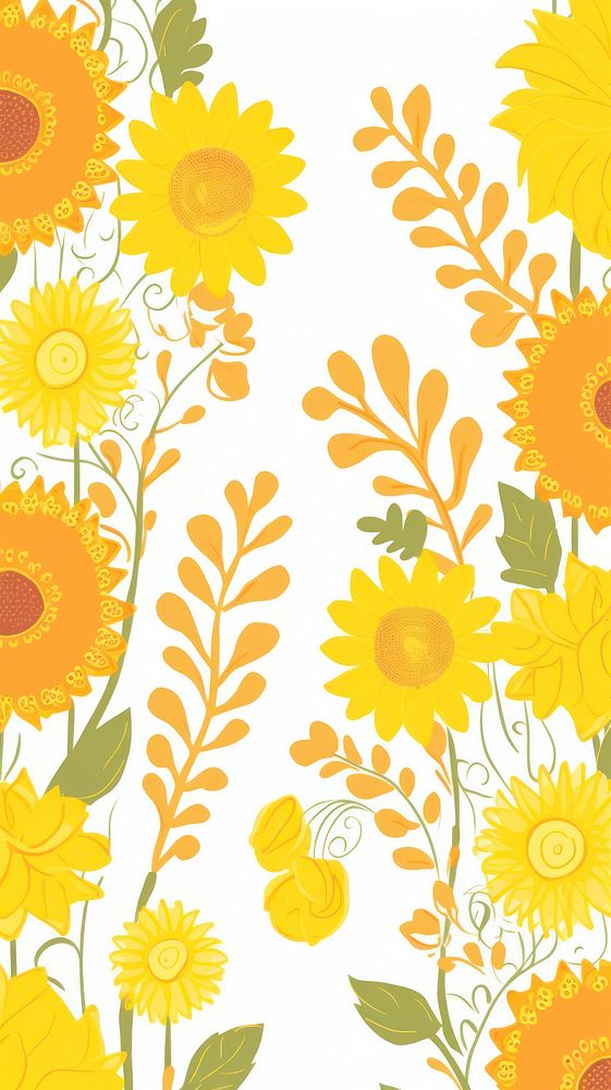 Memphis sunflower border backgrounds wallpaper abstract.
