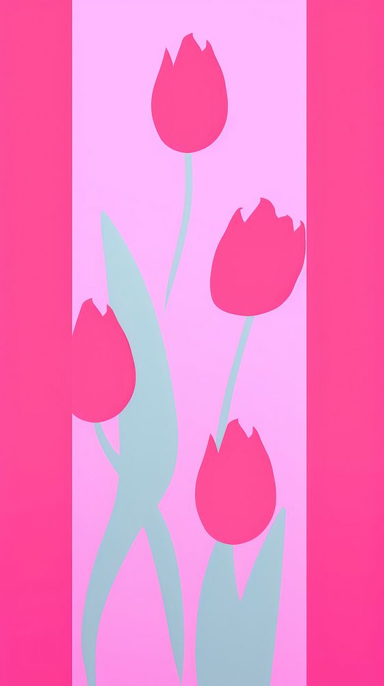 Memphis tulip border pattern flower petal.
