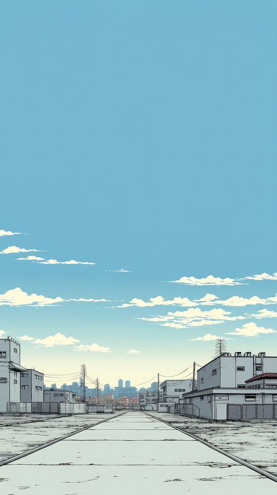 Japanese wallpaper architecture cityscape outdoors.