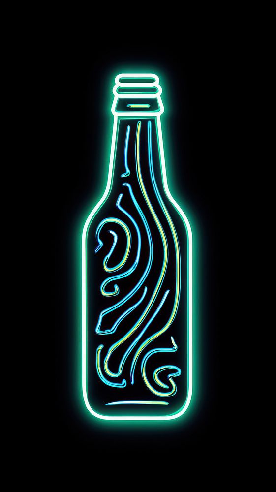 Beer neon bottle light.