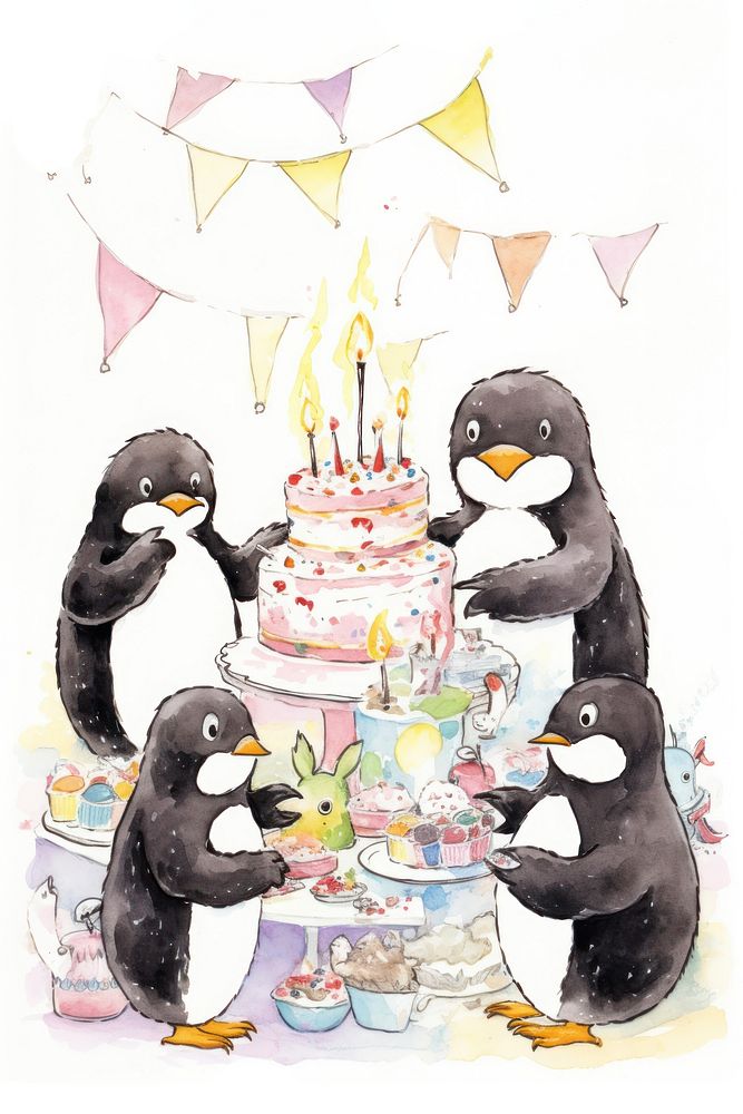 Penguins dessert drawing party.