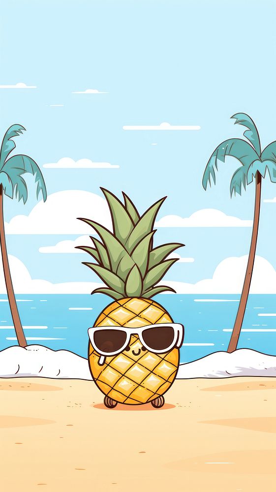 Pineapple sunglasses outdoors coconut.