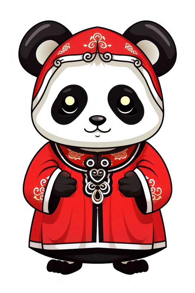 Chinese costume mascot panda.