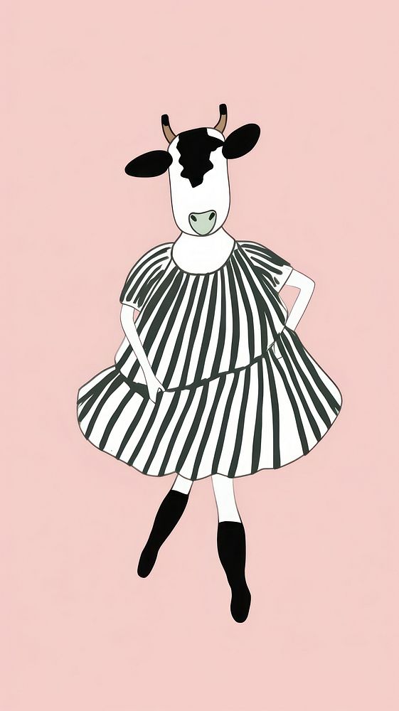Cow mammal dress representation.
