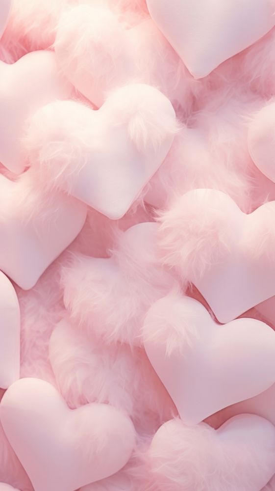 Fluffy pastel hearts backgrounds softness pattern.