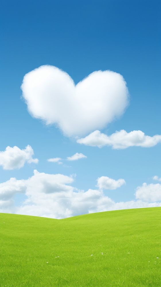 Cloud in heart shape sky outdoors nature.