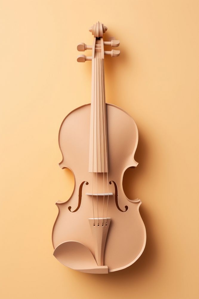 2D Violin shape violin cello paper.