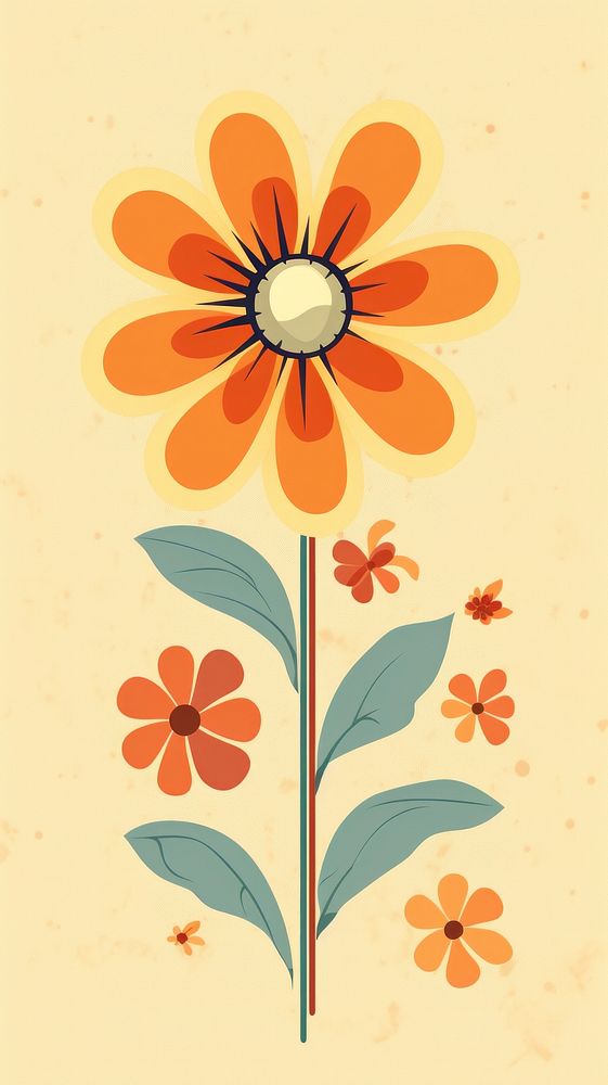 Flower art pattern cartoon.