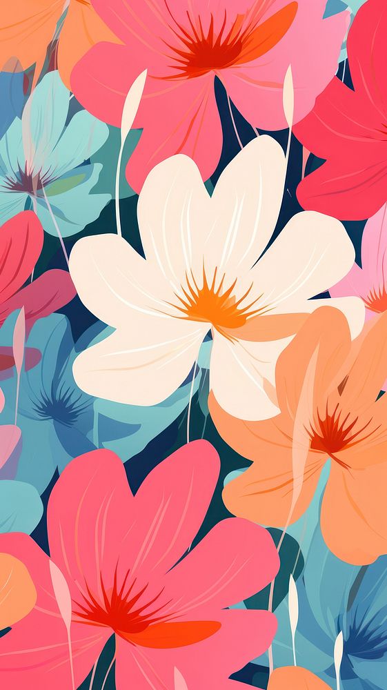 Flower pattern abstract painting.