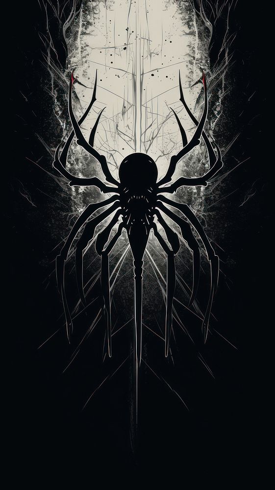 Black spider arachnid invertebrate creativity.