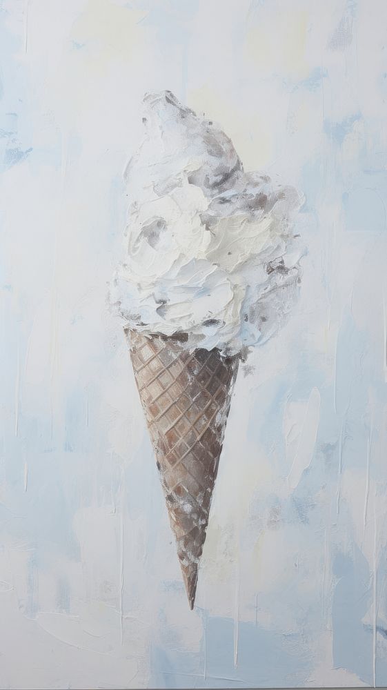 Ice cream dessert food painting.