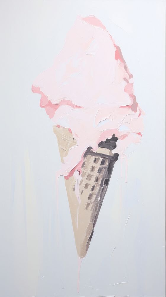 Ice cream dessert drawing gelato.