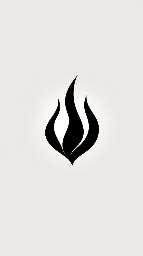 Black Flame modern minimalist logo white sign glowing.