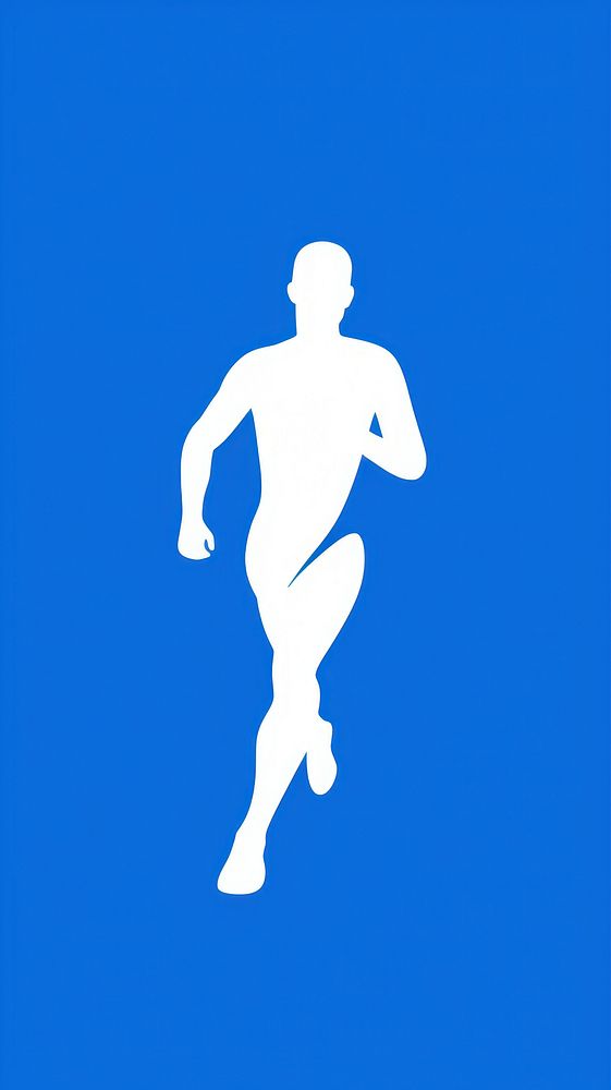 Abstact shape person is running Symbol silhouette symbol adult.