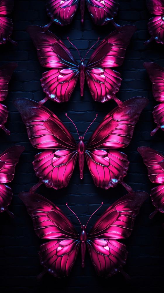 Butterfly neon light wallpaper purple petal backgrounds.