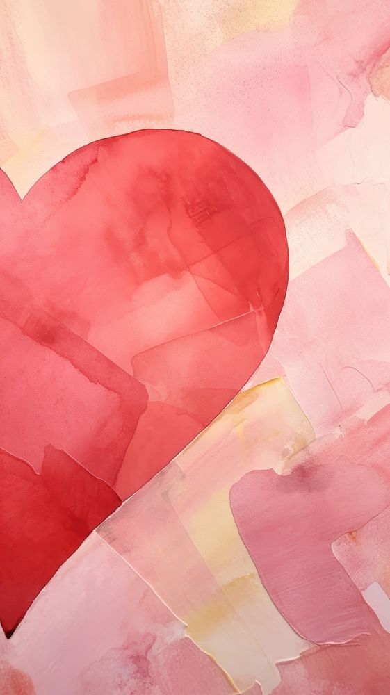 Art abstract heart pink.